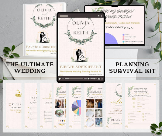 Ultimate Wedding Planning Kit by Ordo by DZ with digital planner pages and cover