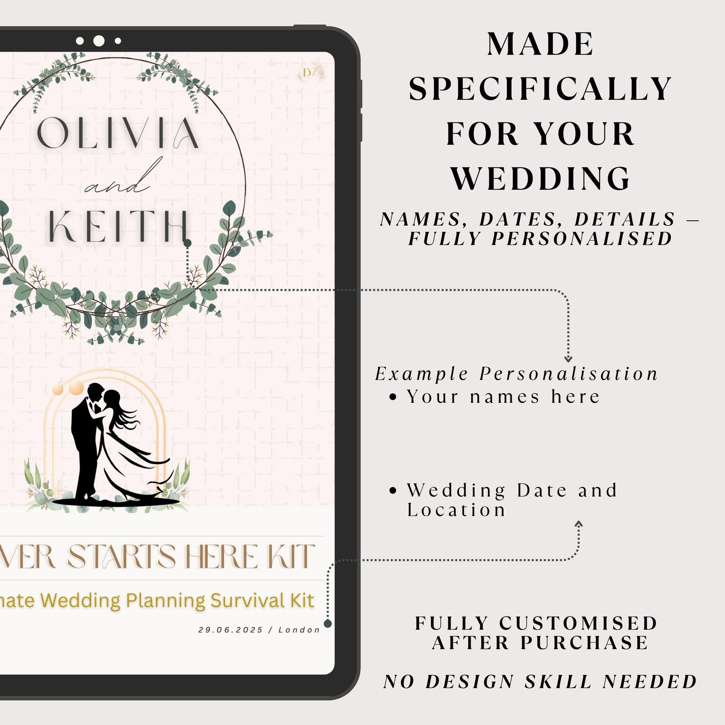 The Ultimate Wedding Planning Kit | 130+ Beautiful Pages | Personalised